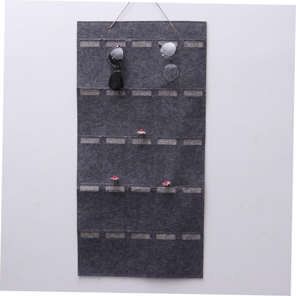 IMIKEYA 3 Stk Hängetasche zur Aufbewahrung von Sonnenbrillen wall mounted organizer sonnenbrille organizer Sonnenbrillen-er aus Filz Tasche zum Aufhängen von Grey