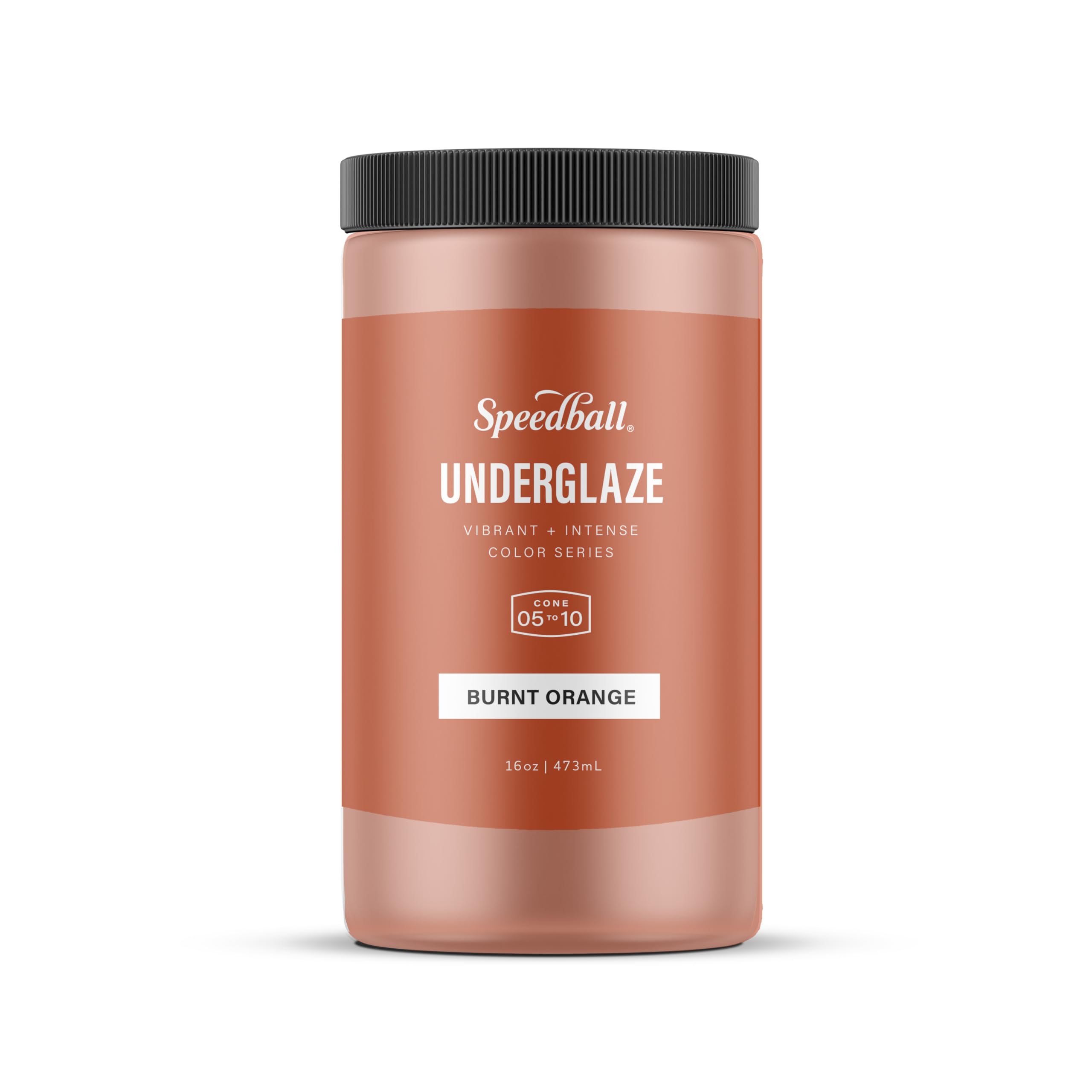 Speedball Underglaze, Burnt Orange, 16 oz, Made in USA, Lead-Free Color Glaze for Pottery and Ceramics, Wide Firing Range Cone 05-10, Food Safe