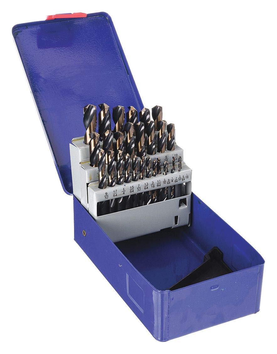 Mechanics Drill Set, 29 Pc, Hss, 135 Deg Jobber Drill Bits