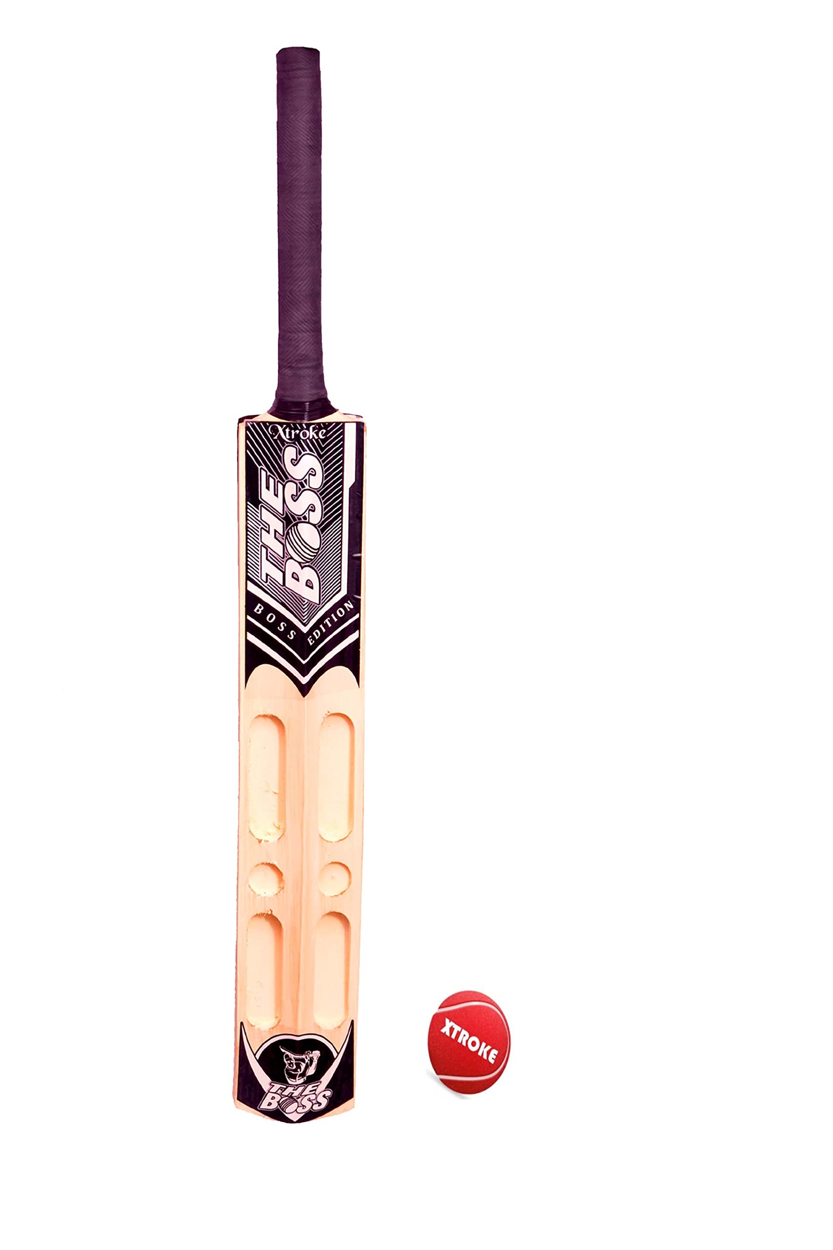 The Boss Edition Scoop Design Popular Willow for Boys and Girls Advance Play (Full Size) (Scoop Cricket Bat with Tennis Ball)
