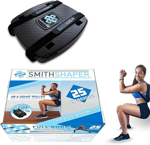 Miniatura 2 de SmithShaper PRO Ab Squat Roller  Entrenamiento de cuerpo completo  Ponte en forma - 25 ejercicios! Despliegues de abdominales, sentadillas, paseos
