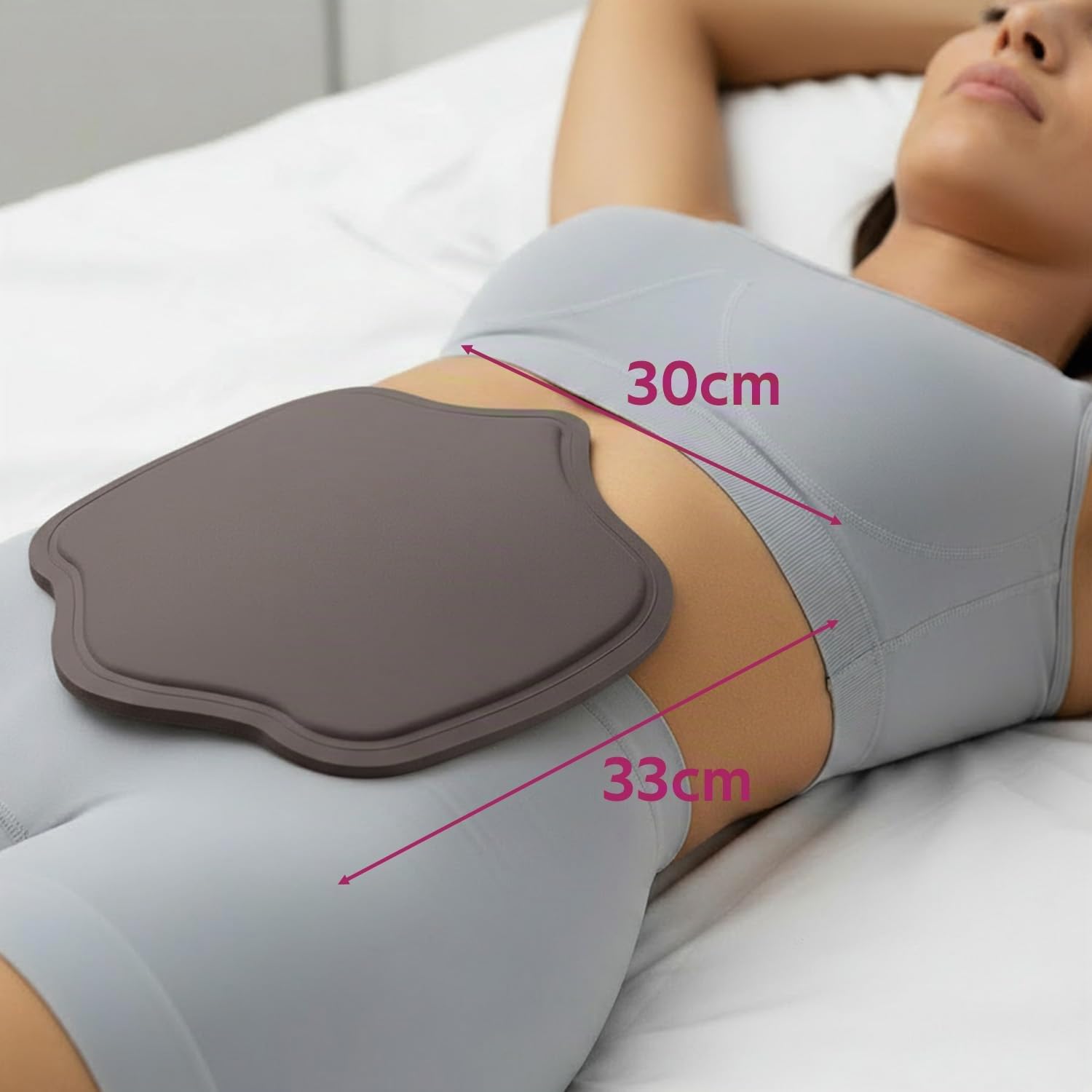 Planche de Compression Abdominale,Aplatissement du Ventre,Prévention de L'inconfort,après liposuccion post-chirurgie liposuccion Plaque Abdominale en Mousse(Gris)