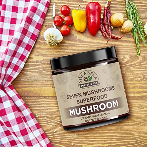 SOLABELA Mushroom Extract Powder - USDA Organic - Lion's Mane, Reishi, Cordyceps, Maitake, Shiitake, Turkey Tail, Chaga - Immunity Supplement - Real Mushrooms, No fillers, 2oz - Image 6