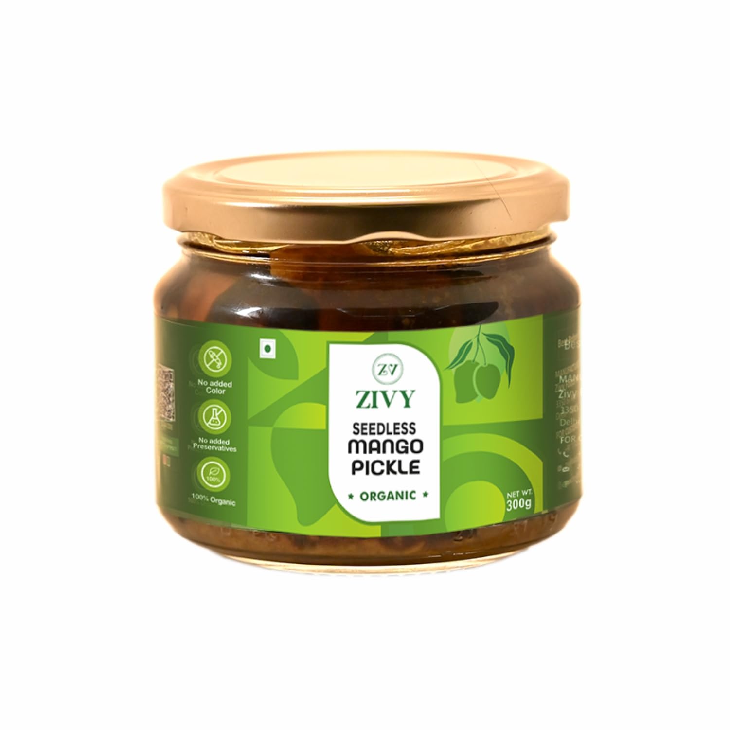 Zivy Homemade Seedless Mango Pickle | Mustard Oil Traditional Aam Ka Achar | Natural Homemade Pickles, | Tangy & Tasty Achaar No Preservative, Artificial Colors & Additives | Glass Jar Pack (300gm) (B0DFWKHK9G) Amazon Price History, Amazon Price Tracker