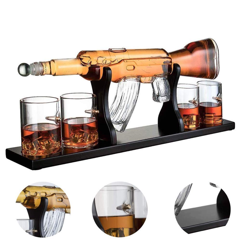 Buy AUZZO HOME White Wine Decanter, 1000 ML AK47 Big Pistol Whisky