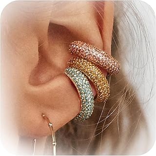 Round Huggie Ear Cuff for Women Clip on Earrings for Girls Non Pierced Ear Cartilage Clip on Wrap Ear Cuff Clip on Cartilage Earrings Girl Gifts for Women
