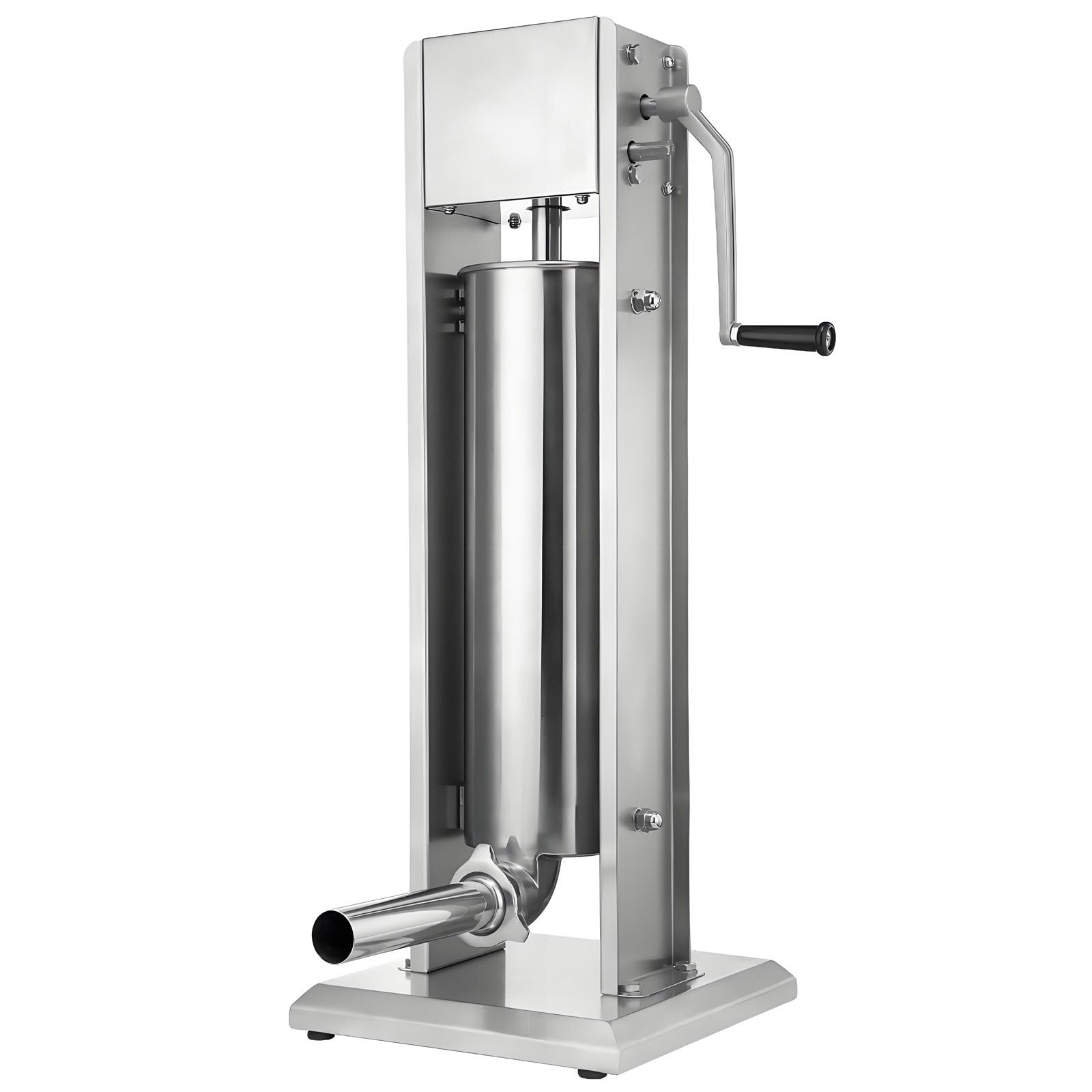 GUTYGIO Manual Sausage Stuffer, Vertical Meat Stuffer 304 Stainless Steel Sausage Maker,Dual Speed, Hand Crank Operation,Easy-clean,Comes Equipped with 4 Stuffing Tubes for Kitchen Restaurant 7L