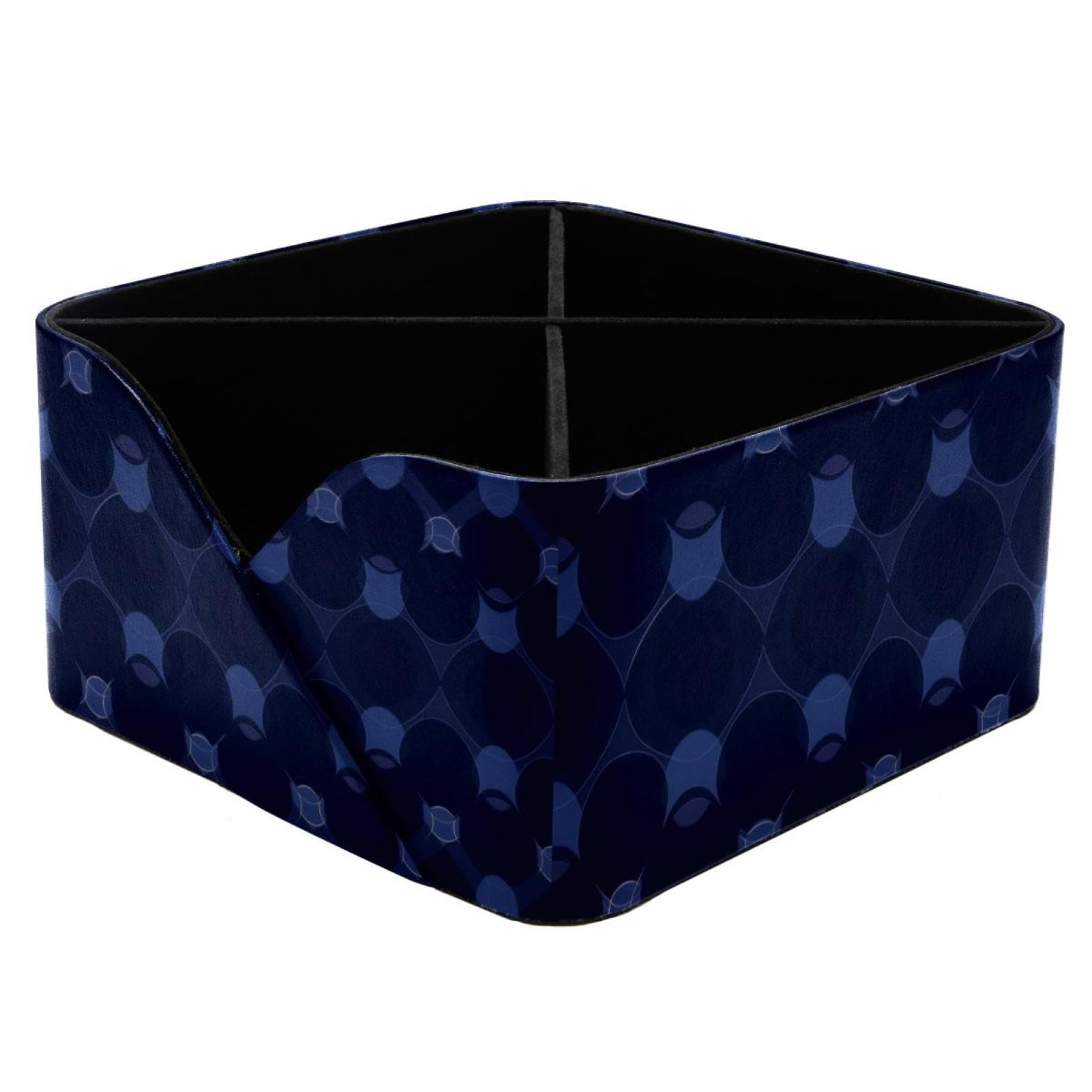Boîte de rangement rectangulaire polyvalente motif géométrique circulaire pour la maison