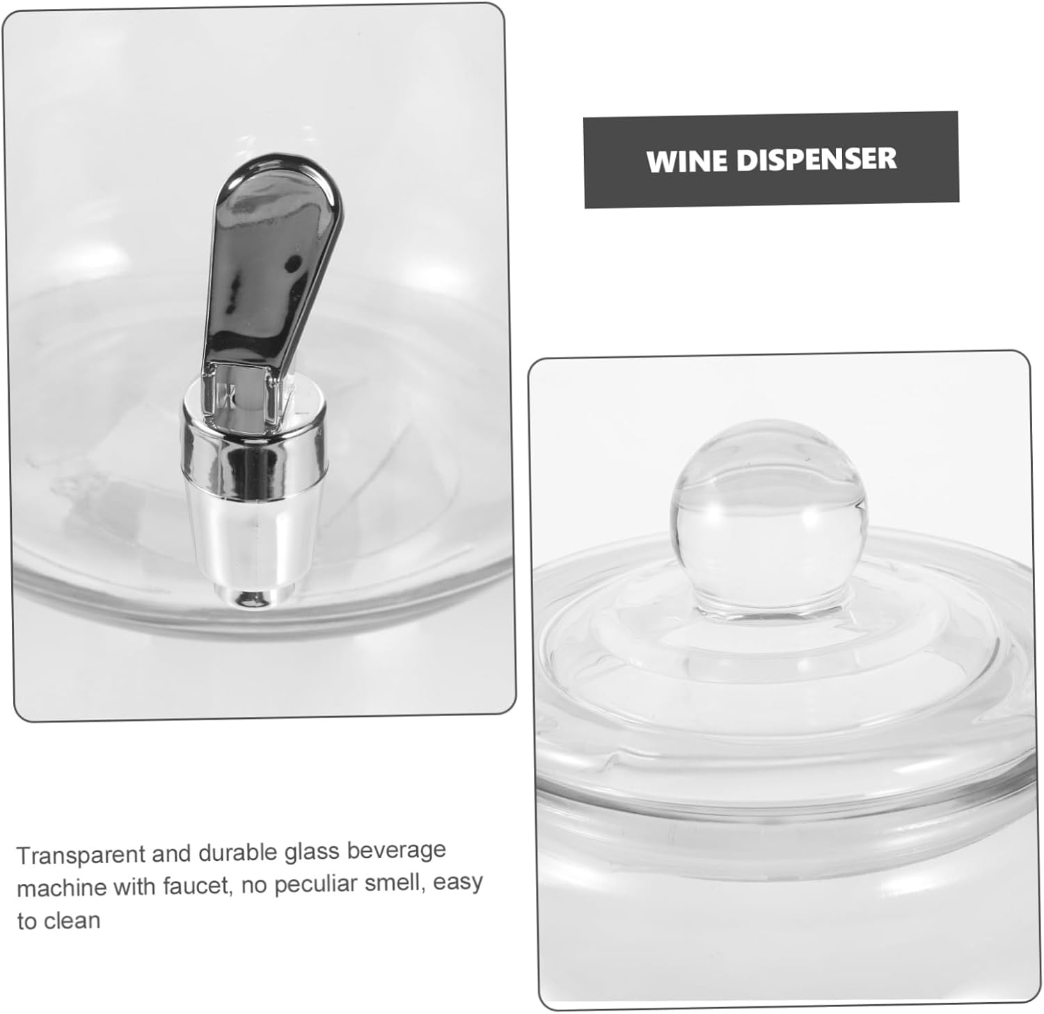 STOBAZA Glass Storage Jar Dispenser Beverage Dispenser Soaking Wine Jar Tap Elegant Juice Can