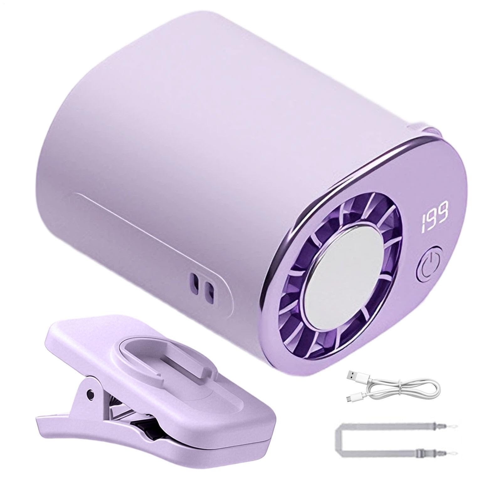Ventilateur rechargeable avec pince et rotation 360° pour voyage