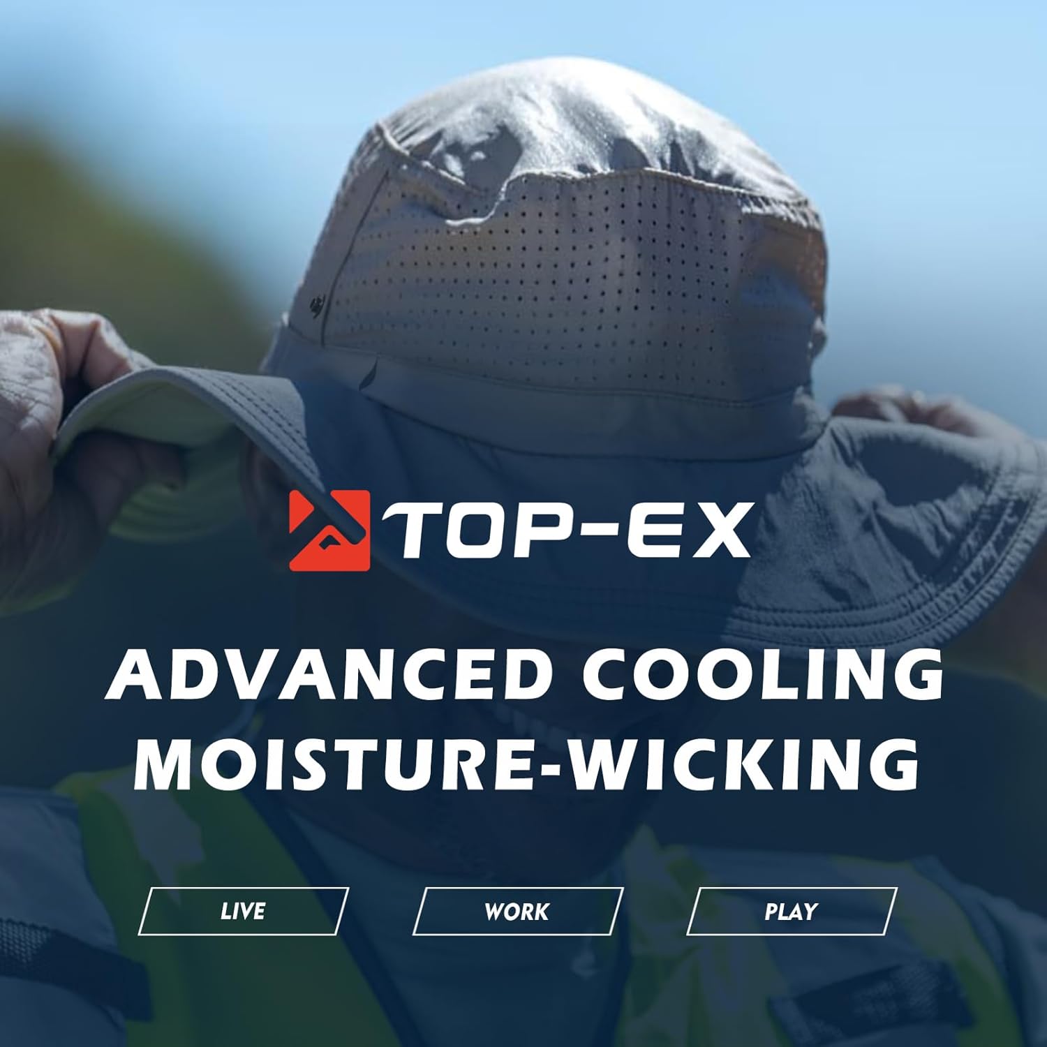 TOP-EX XL/XXL UPF 50+ Wide Brim Sun Hat for Men and Women – Advanced Cooling & Ultra-Breathable for Outdoor Comfort - Image 6