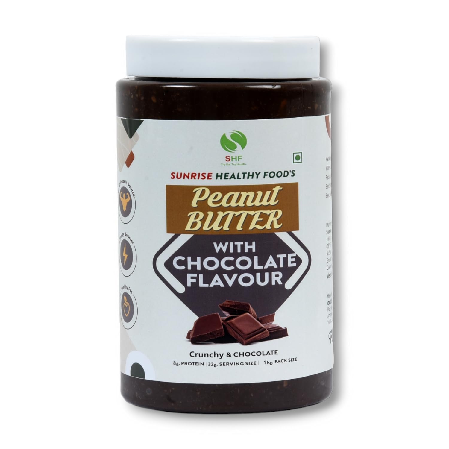 Sunrise Healthy Foods High Protein Dark Chocolate Peanut Butter 1kg | 25g Protein | crunchy Peanut Butter | Made with Premium Roasted Nuts & Cocoa |Vegan, Cholesterol Free, Gluten Free| Zero Trans Fat (B09CGP7YQQ) Amazon Price History, Amazon Price Tracker