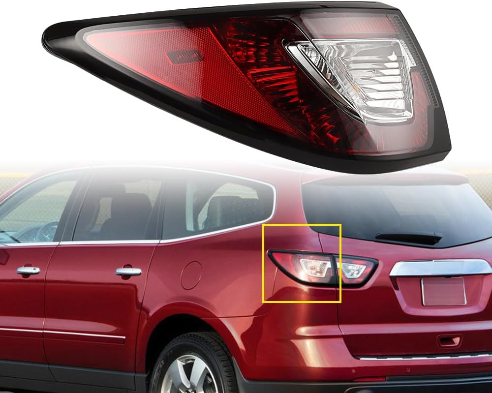 Astra Depot Left Taillight Assembly Replacement for 2013-2017 Chevrolet Traverse Brake Turn Signal Outer Tail Lamp Driver Side Halogen GM2804112