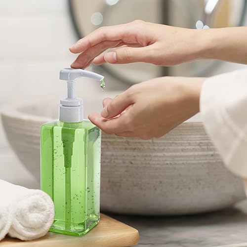 Miniatura 9 de Okllen Paquete de 12 botellas de plástico con bomba de 16 onzas, recipiente vacío recargable dispensador de jabón líquido para champú, loción,