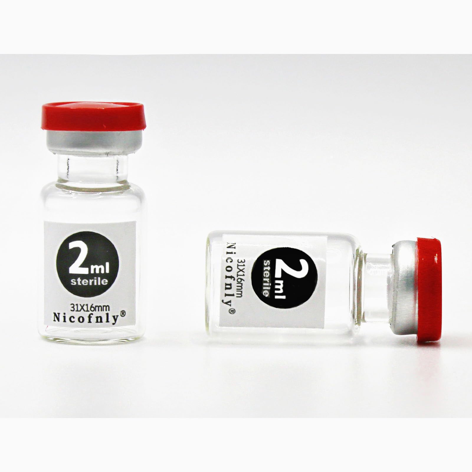2ml sterile Ampullen - 2ml sterile leere Phiole mit selbstheilender Injektionsanschluss und Klappdeckel, steril, 10 Packungen