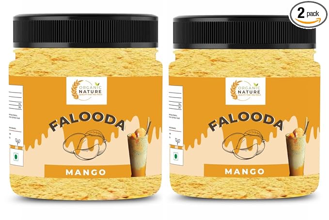 Falooda Mix Mango Flavour 800 Grams | Instant Falooda Mix | Falooda Icecream | Falooda | Jar Pack|Pure Veg |Drinks for Summers| Falooda Mango Flavour|(Pack of 2 of 400 Grams)