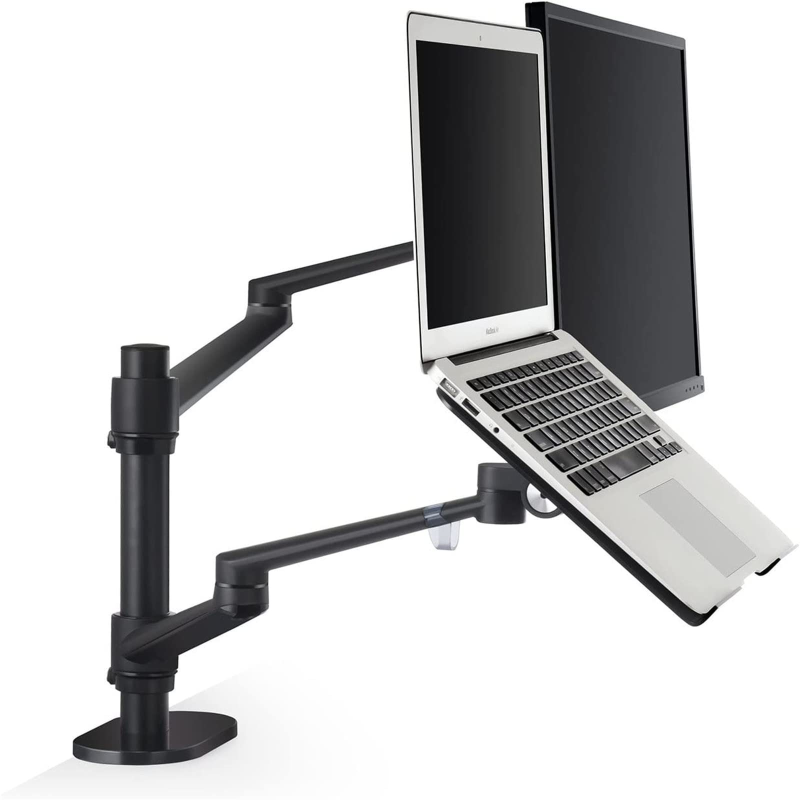 Support de moniteur à 2 bras réglable ordinateur portable et écran LCD