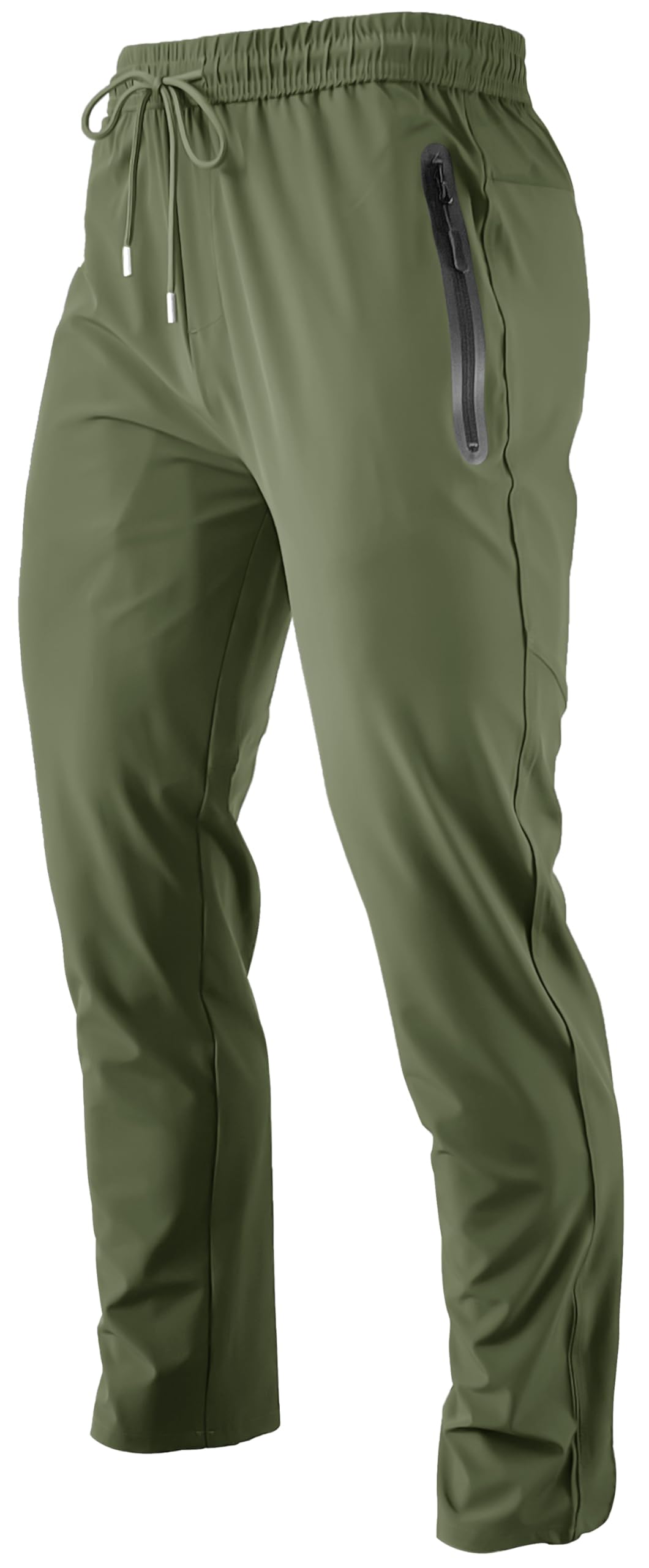 Mens Hiking Pants Joggers Lightweight Breathable Quick Dry Outdoor Fishing Athletic Work Pants with Zipper Pockets