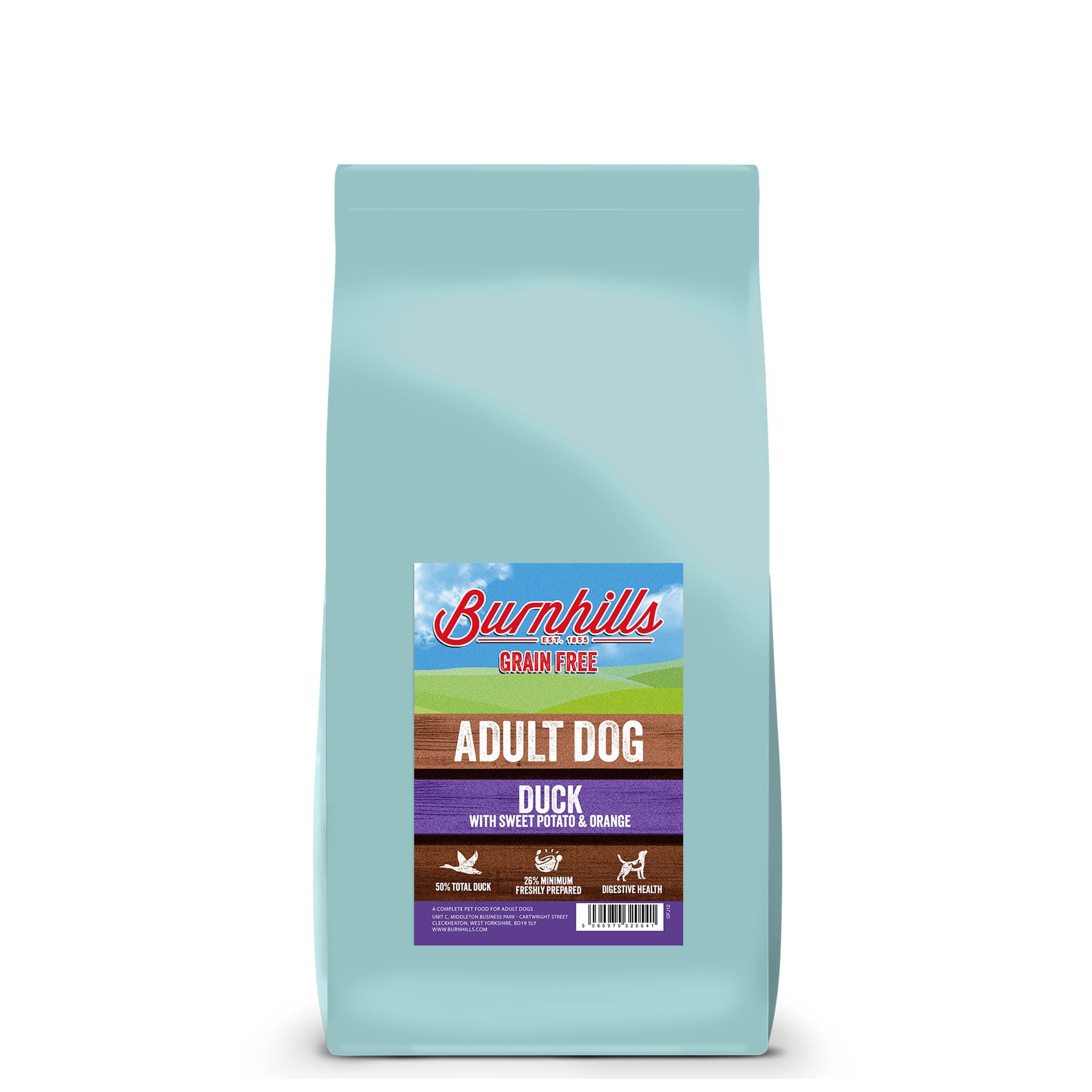 Burnhills Grain Free Duck, Sweet Potato & Orange Adult Dog Food 6Kg