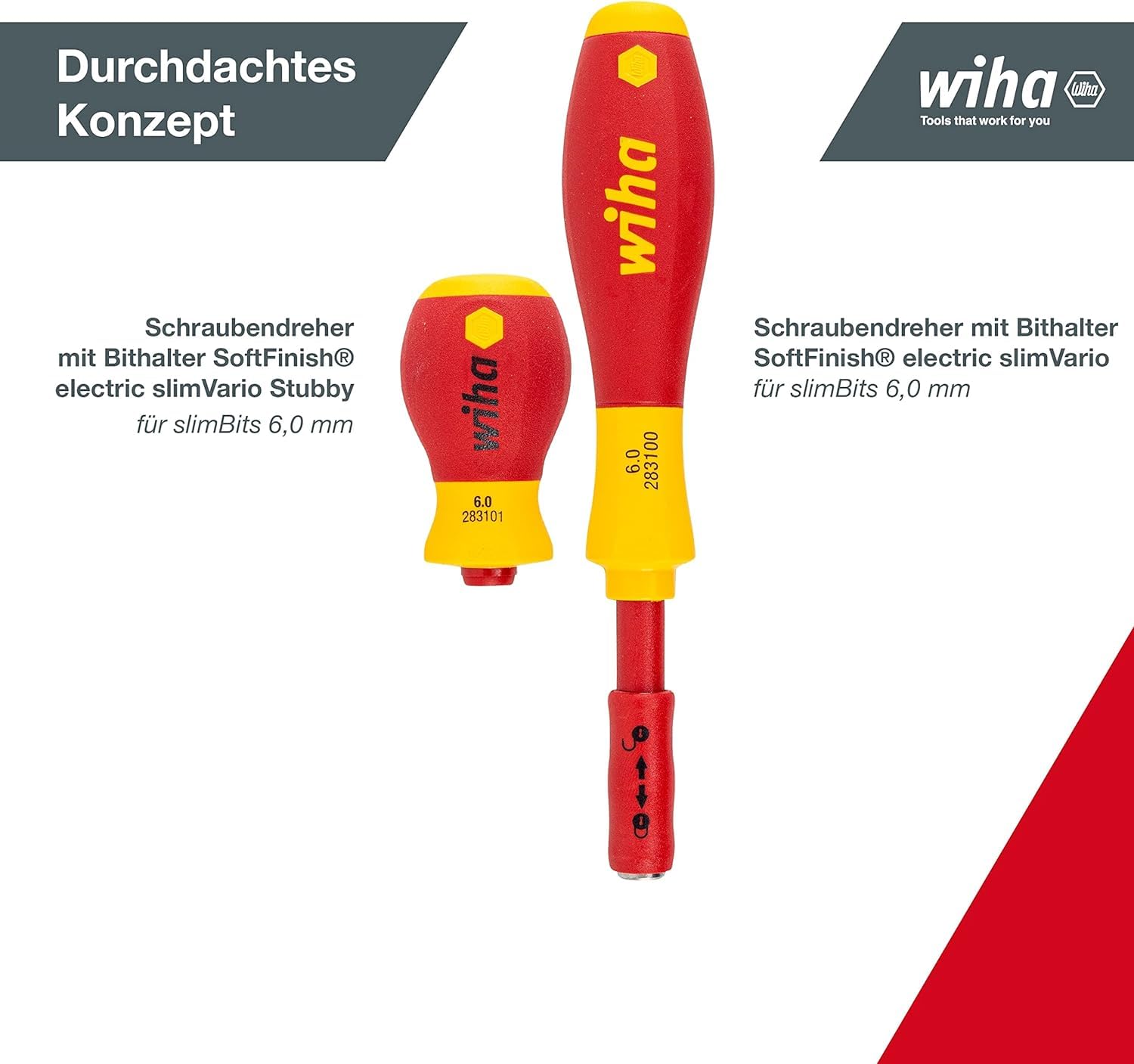 Juego de destornilladores y bits slimVario® 2831 T9 SET 9-tlg slimVario; TASCHE