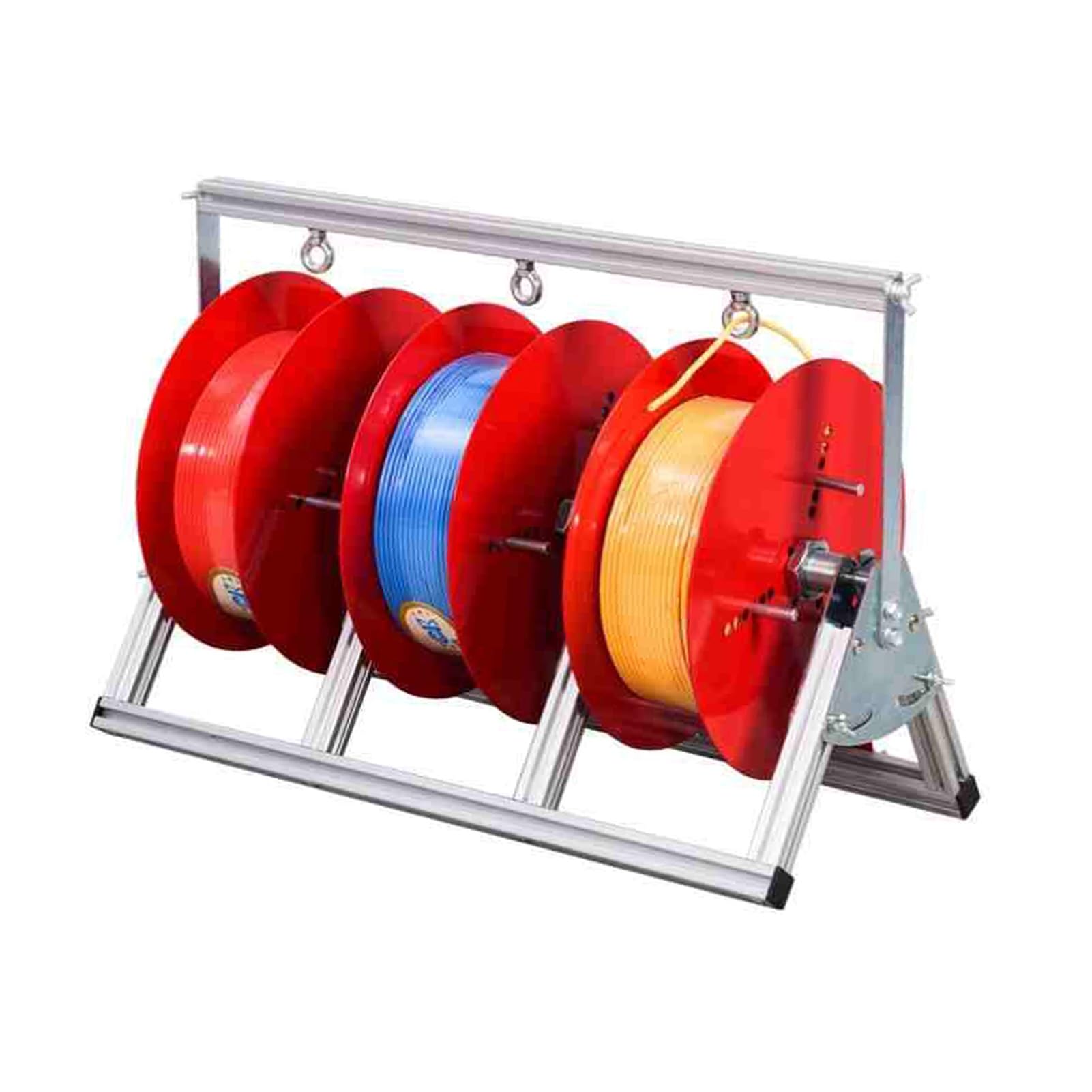 Distribuidor de cables de 3 a 5 carretes plegable que evita enredos industriales