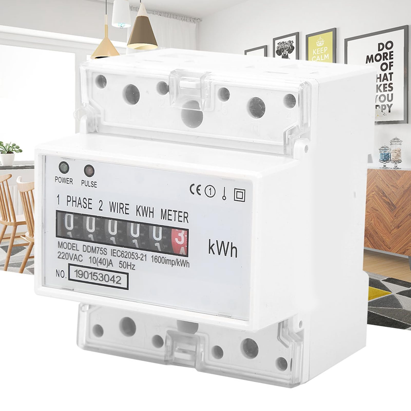 LED Consumo Elettricità Wattmetro Contatore di Energia DDM75S 4P per Uso Residenziale