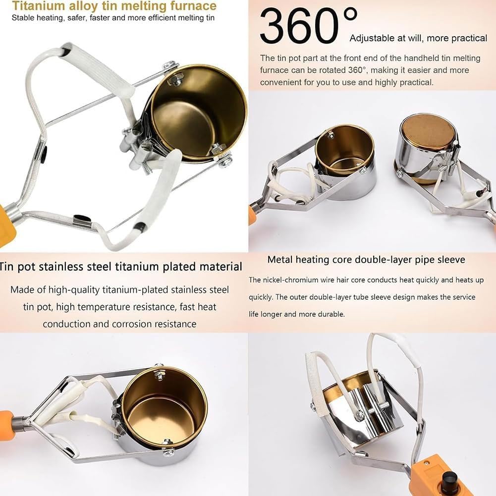 Amazon.com: GHRERTX Handheld Electric Lead Melting Solder Pot