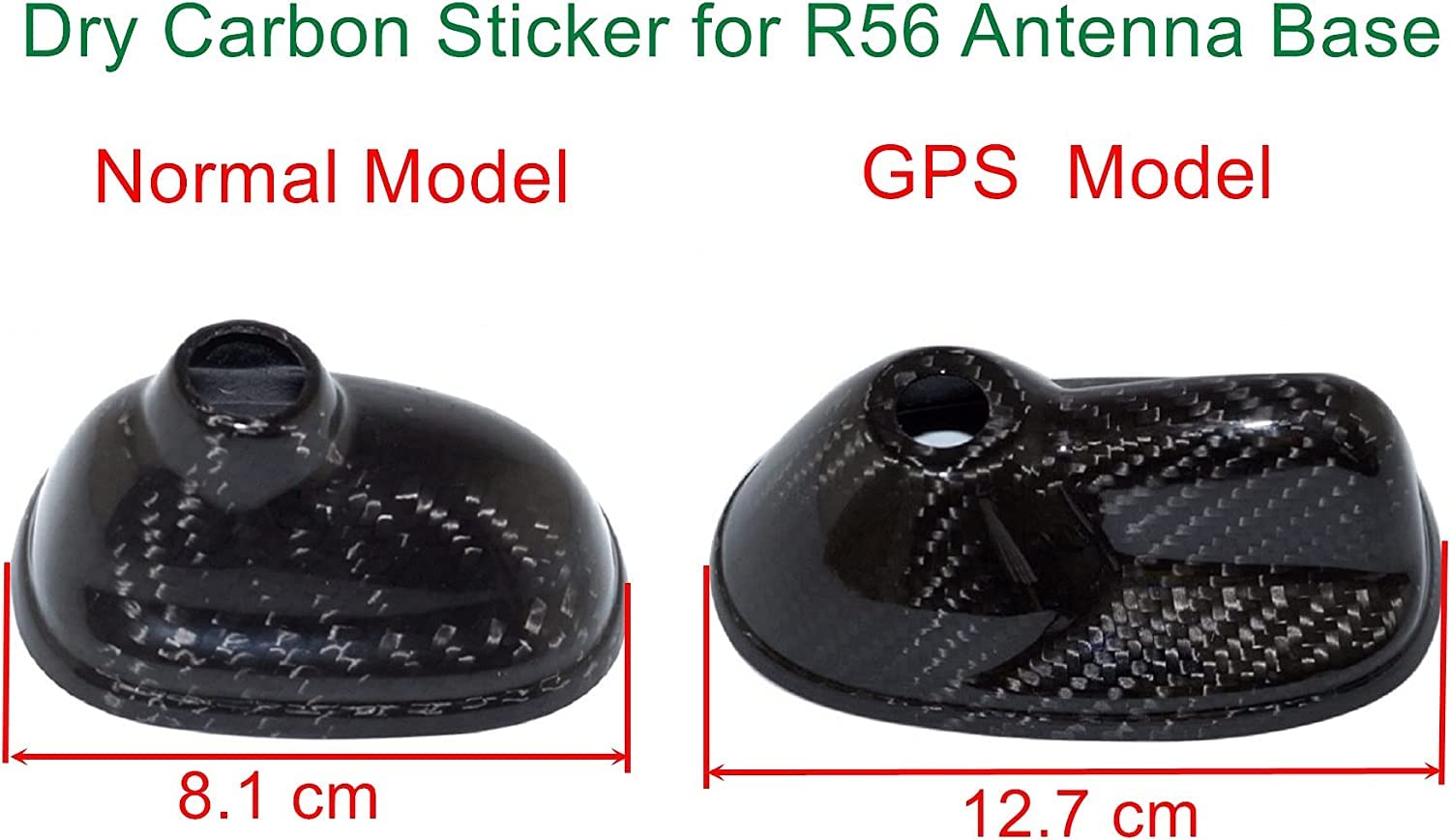 Dry Carbon Fiber Cover Sticker for for MK2 R56 2007~2013 Antenna Base-GPS Model