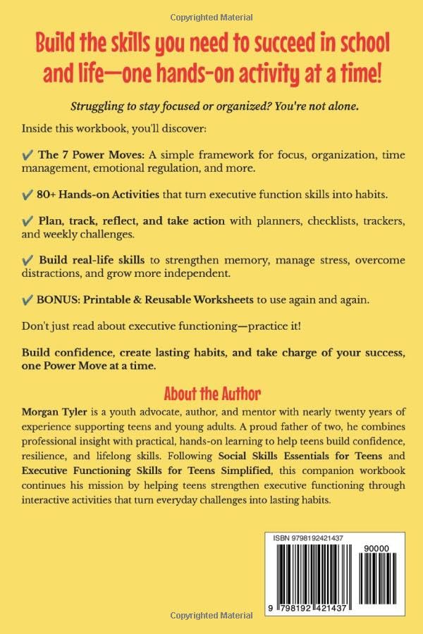 The Simple Executive Functioning Workbook for Teens: 80+ Hands-On Activities to Put the 7 Power Moves into Action, Stop Procrastinating, Boost Focus & ... School Success (Flourishing Teens Series) image 3