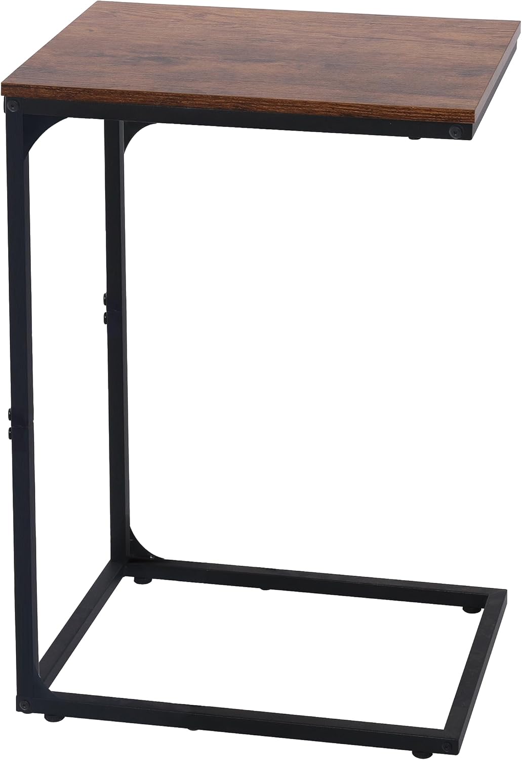 LOFTEY C Shaped End/Side Table, Slide Under Couch Table