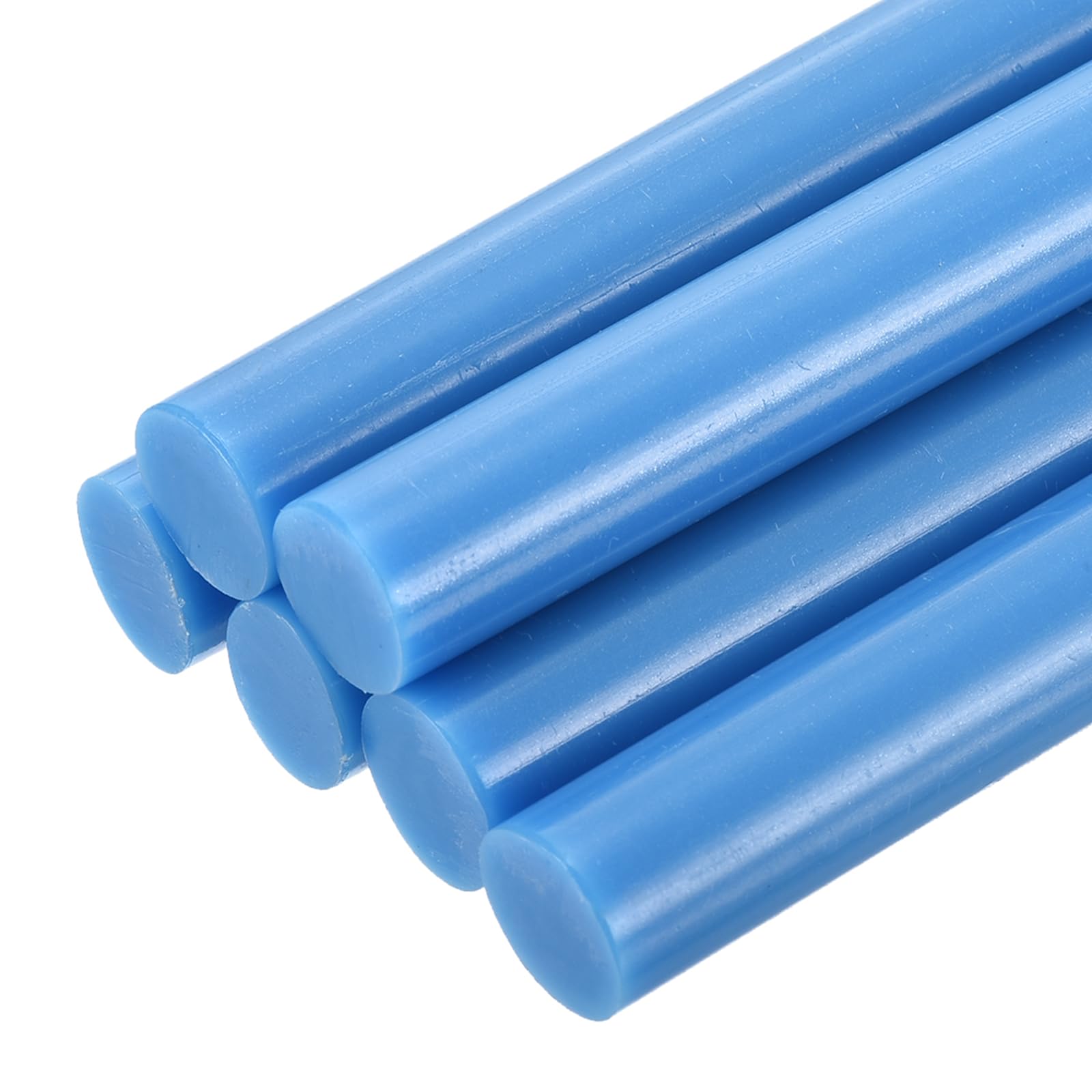 sourcing map 6pcs Full Size Hot Glue Sticks for Glue Gun 11mm x 200mm Large Glue Sticks, Sky Blue