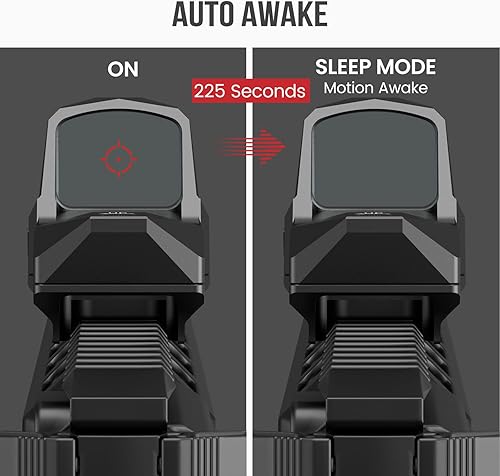 Miniatura 3 de VOTATU RMD502-R - Vista de punto rojo de retícula múltiple, 1 MOA Dot 40 MOA Circle Shake Awake 0.039x1.181 in Reflex Sight Picatinny Red Dot Scope