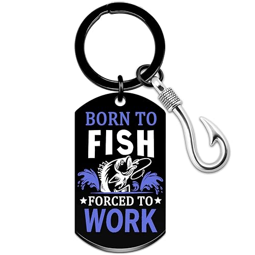 Wrpixe Fishing Gifts for Men Fish Keychain Cool Fishing Accessories