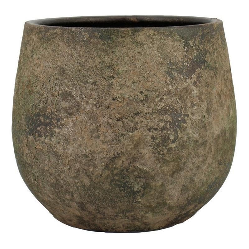 Doniczka ceramiczna INNA-Glas AROON, antyczna zieleń, 30 cm, Ø 34 cm