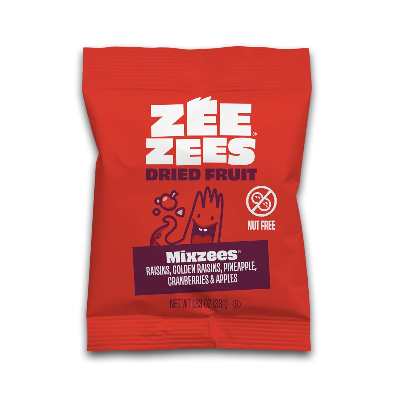 Zee Zees Mixzees Dried Fruit Pineapple, Raisins, Golden