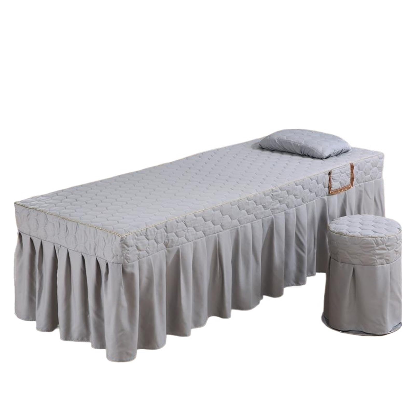 Massage Bed Sheet Beauty Salon Massage Table Bedspread Bed Cover with Face Hole Square Skirt Spa Treatment Sheet(Color 8,80x190cm)