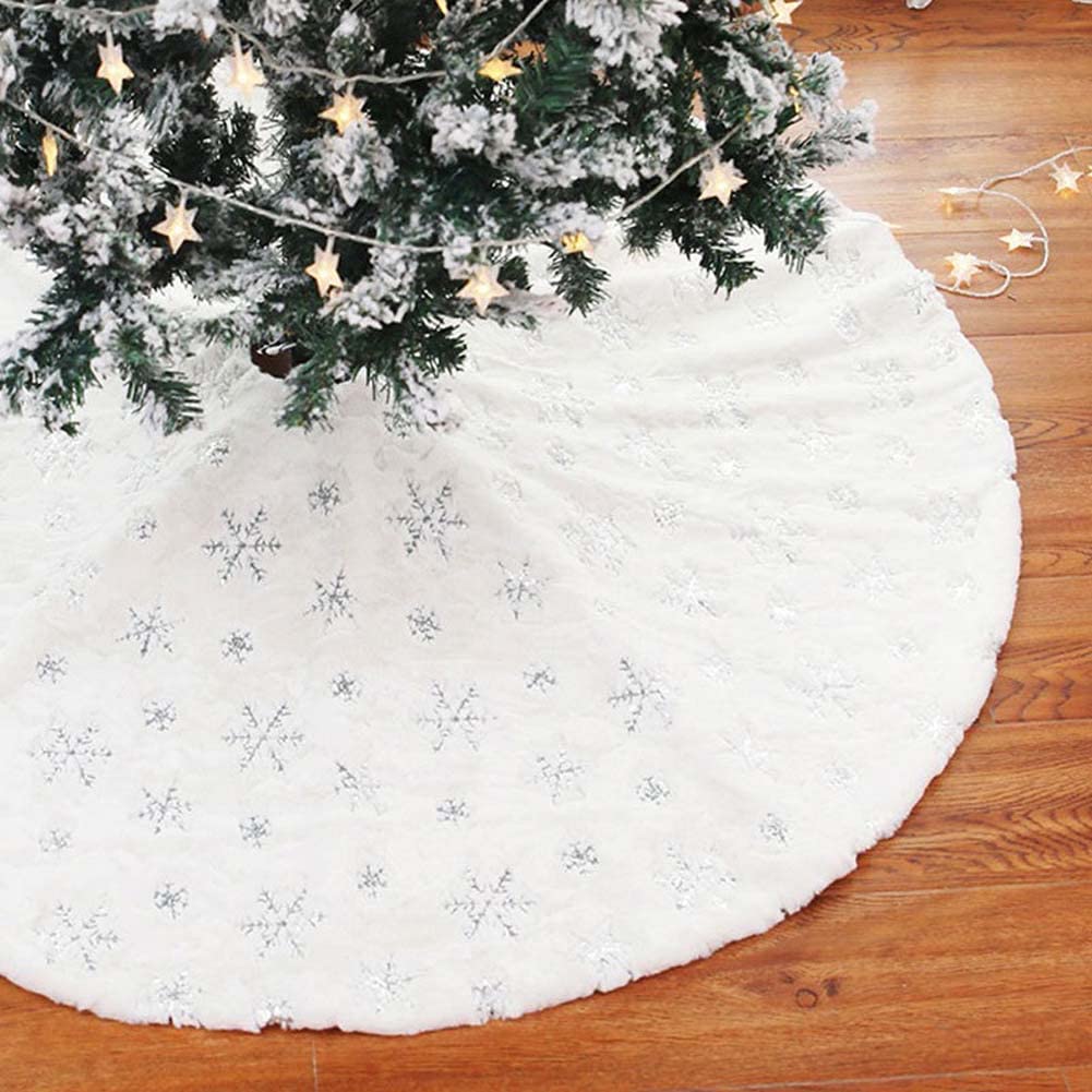 Weihnachtsbaum Rock 122cm Rot - Schneemann Design B Produktbild-Vorschau 12
