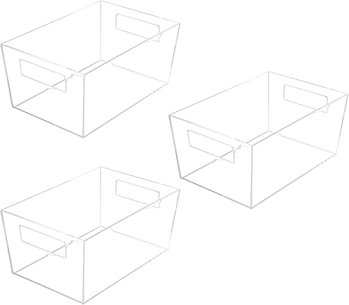 Miniatura 4 de Richard Homewares Contenedores de almacenamiento de plástico transparente para armario de cocina, despensa, baño, organizador de maquillaje,