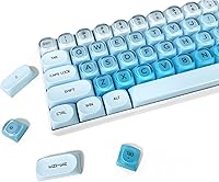 Vista 12 de Fogruaden Juego de teclas transparentes de 61 teclas, color negro, perfil OSA, material de policarbonato transparente, solo compatible con teclado