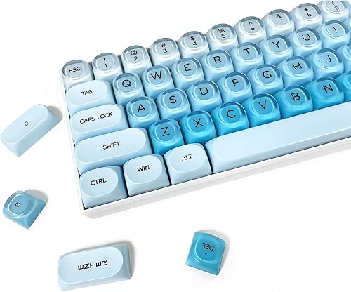 Miniatura 12 de Fogruaden Juego de teclas transparentes de 61 teclas, color negro, perfil OSA, material de policarbonato transparente, solo compatible con teclado