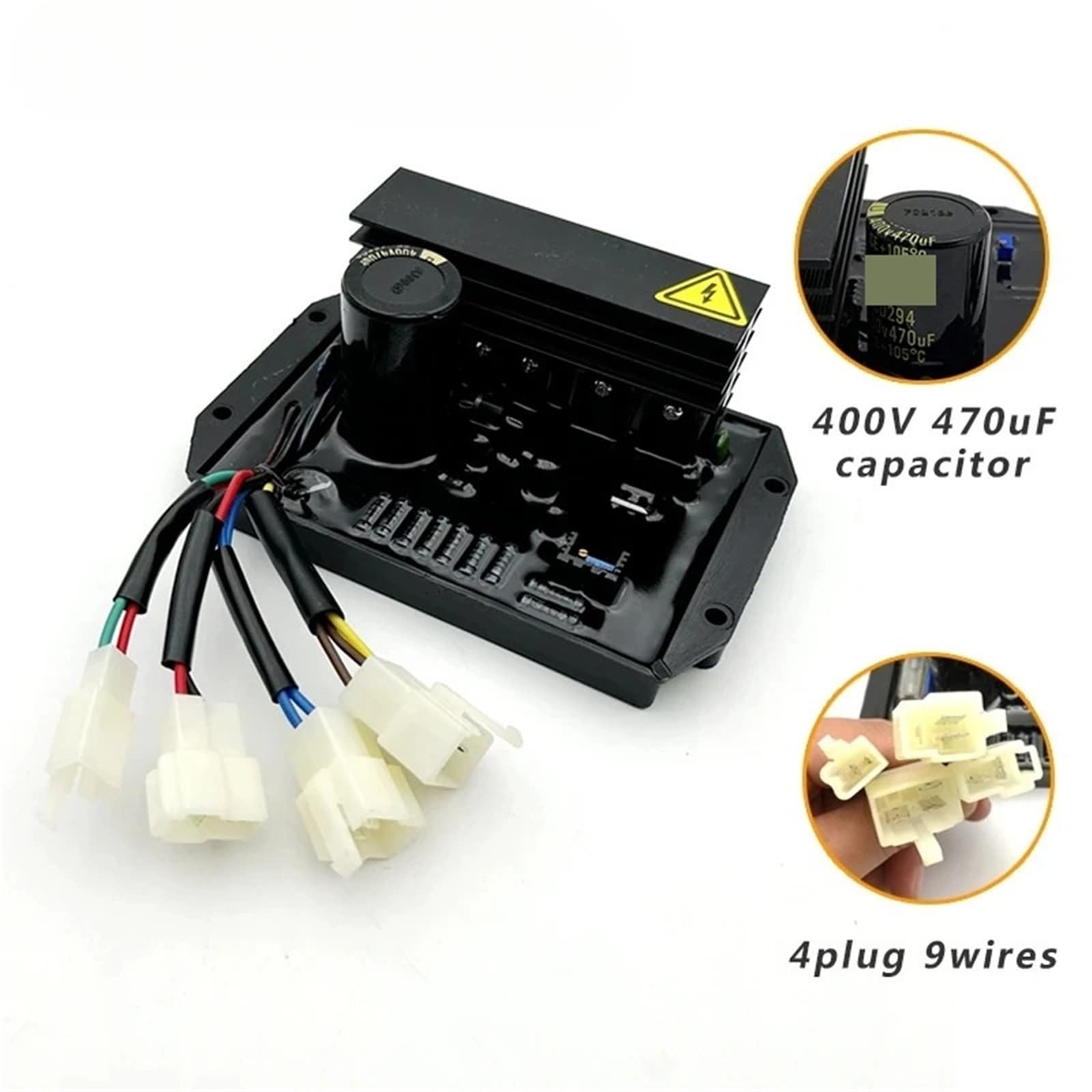 1 x regulator napięcia AVR KT245-3B38 KT245-1B22 do jednofazowego/trójfazowego agregatu prądotwórczego 220 V/380 V 8-15 kW (jednofazowy)