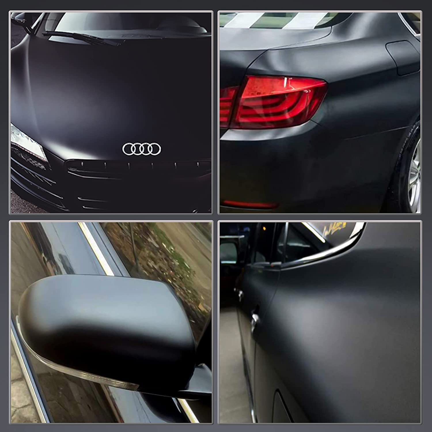 Buy Matte Black Car Vinyl Wrap 10ft x 1ft Vehicle Wrap Vinyl Roll with