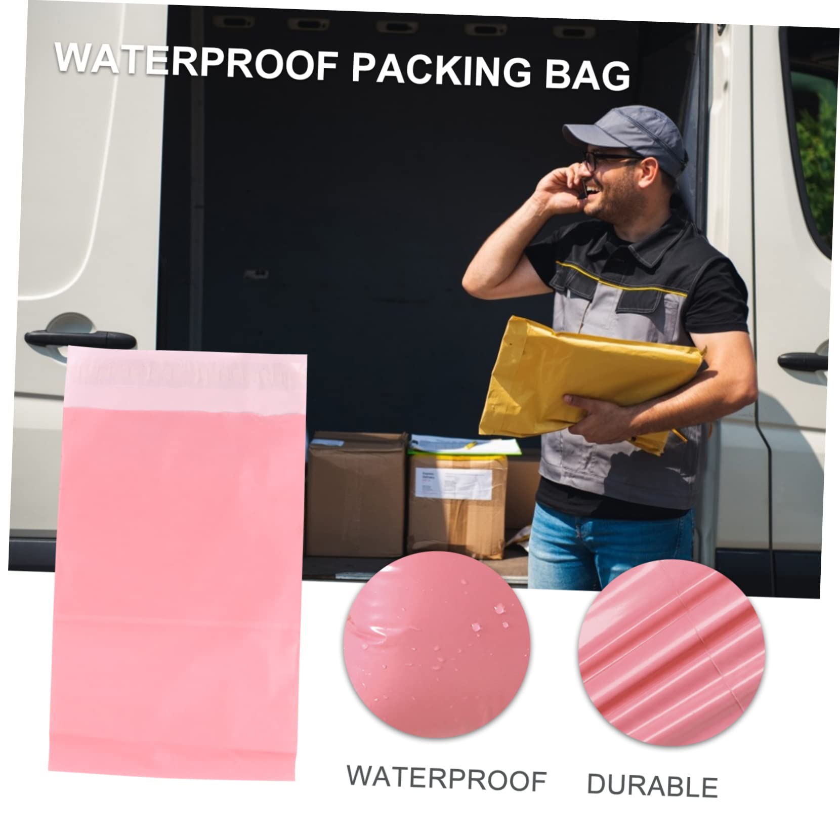 Lurrose 600 Pz Borsa Corriere Rosa Buste Antistrappo Borse Buste Del Pacchetto Di Spedizione Per L'imballaggio Dei Vestiti Sacchetto Autosigillante Buste Postali Mailer Materiale