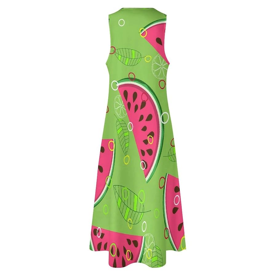 Amazon.co.jp: ワンピース フルーツ柄 果実 ノースリーブ 夏