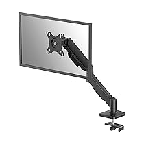 Fellowes Braccio Monitor Singolo Everyday Plus – Supporta schermi 17″-32″, portata 2-9 kg, regolabile in altezza, inclinazione e rotazione, VESA 75, 100, a morsetto o foro passante – Nero