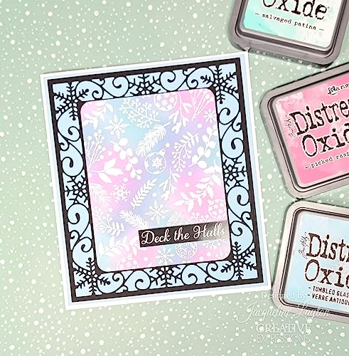 Creative Expressions Pre Cut Rubber Stamp-Festive Fronds, Grey, 4 x 6 inches - Image 4