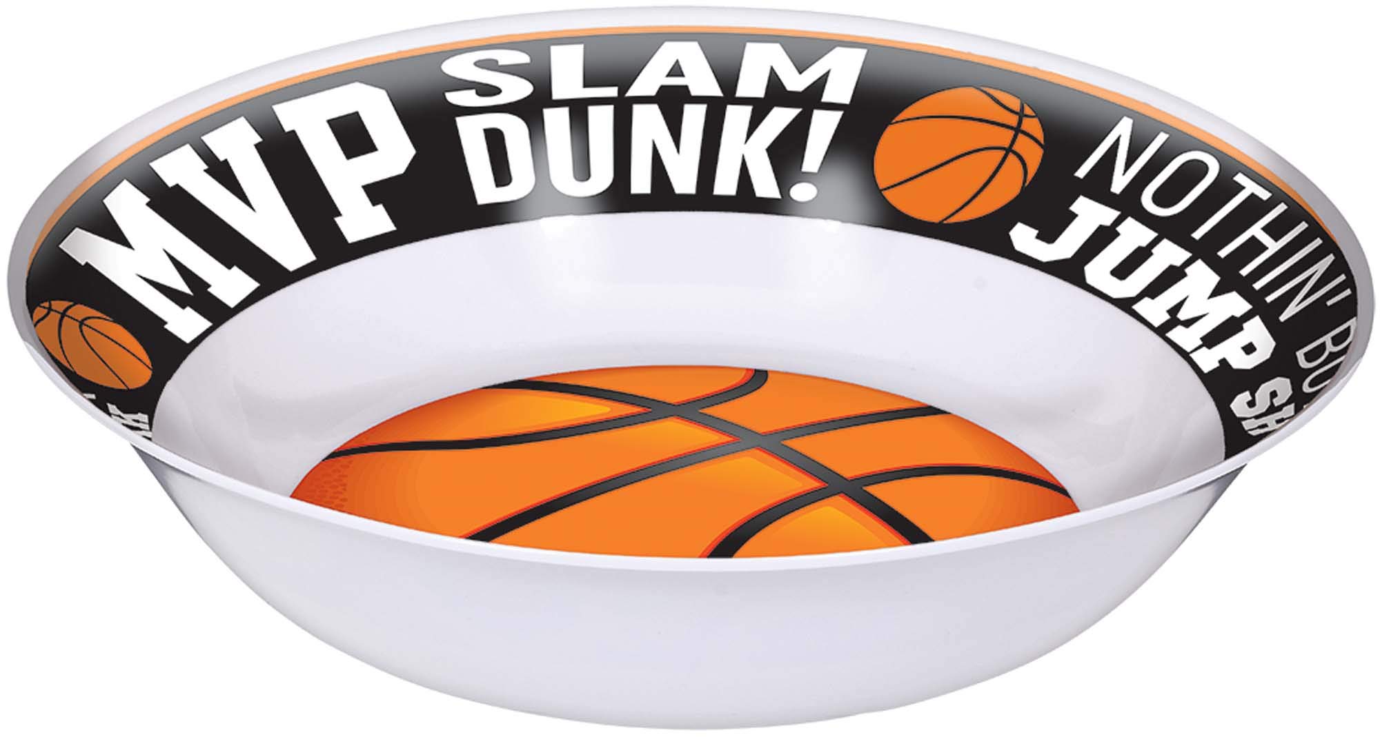 Photo 1 of Amscan Nothin' But Basketball Melamine Bowl, 13" - 1 Count | Themed Dishware for Sports Fans and Home Entertaining