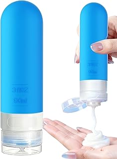 旅行用トイレタリーボトル - 携帯用漏れ防止シリコン | ローション空き容器 | キャンプ 週末旅行 オーバーナイト ジム スタジオ 出張 休暇に