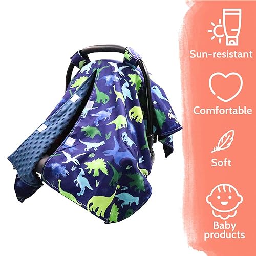 Miniatura 3 de Peekaboo Opening Carseat Cover, Dinosaur, Open Nursing Cover Carseat Canopy, Nursing Cover Up with Peekaboo Opening for Baby Infant Toddler Boy Girl