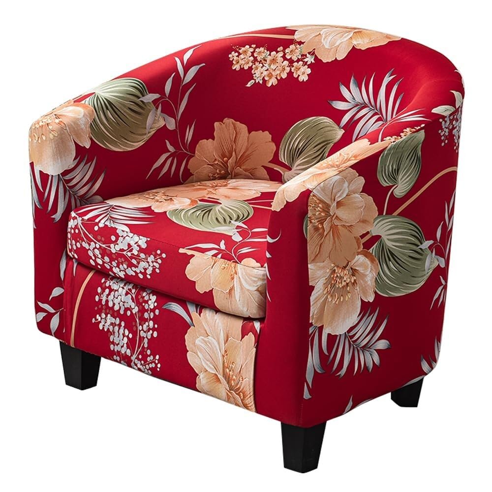 Housse de fauteuil Chesterfield extensible et antidérapante pour rénover un salon club